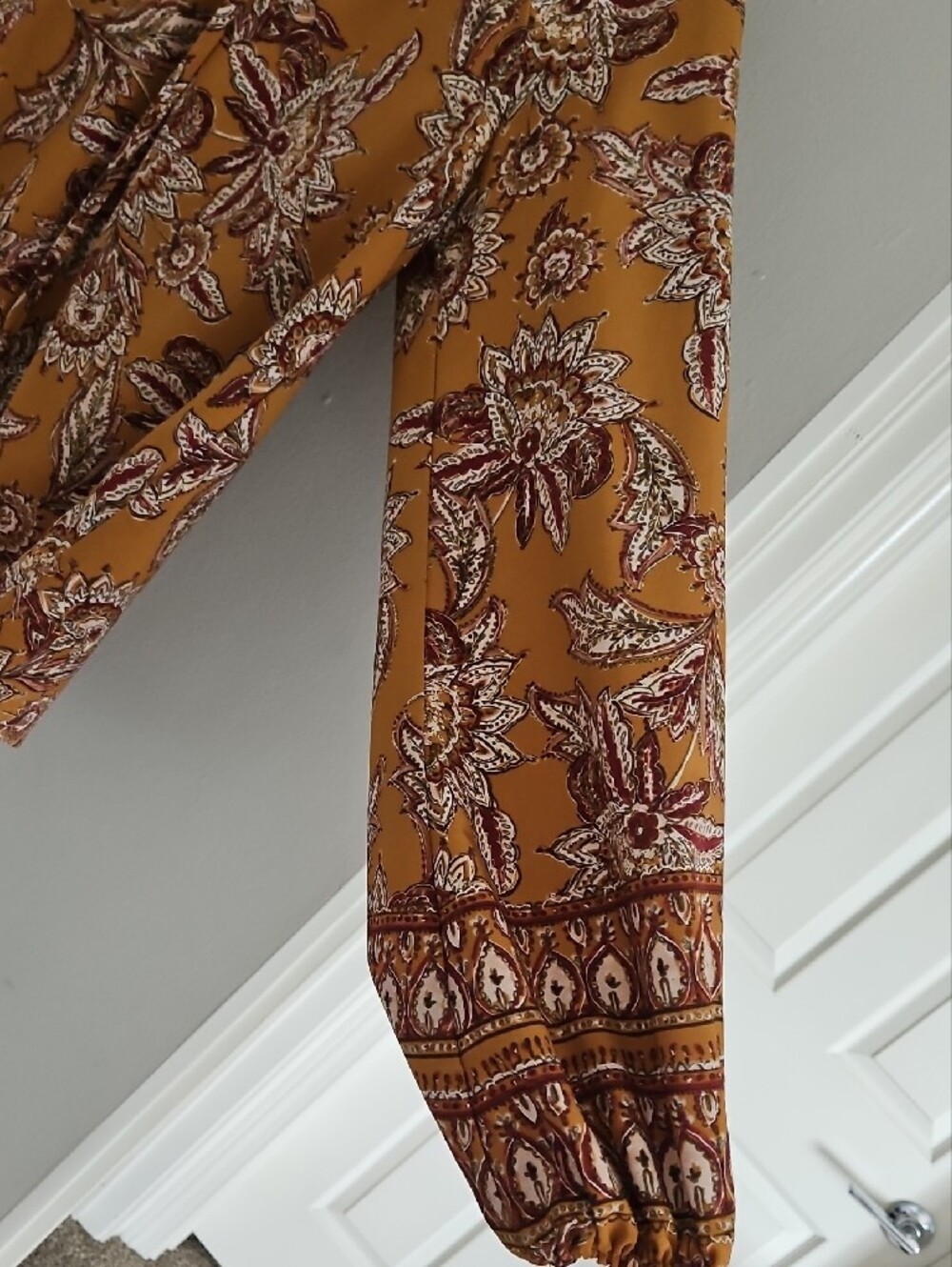 Evereve Tops | Britta Border Blouse Womens Extra Small Marigold Boho - Picture 2 of 6